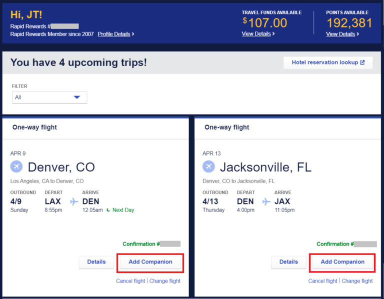 How to Select and Use the Southwest Companion Pass