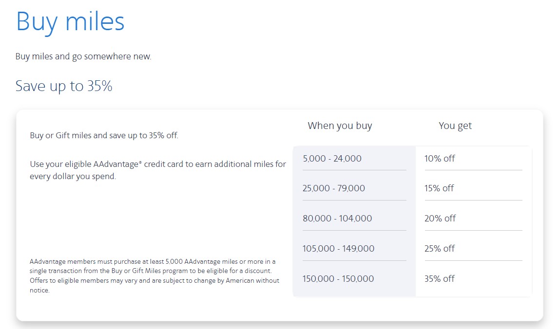 Buy American Airlines Miles With a 45 Discount AwardWallet Blog
