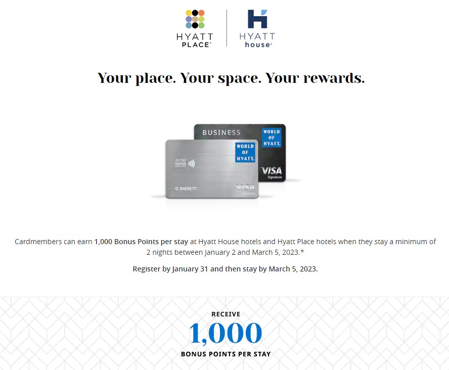 Earn up to 2,000 Bonus Points at Select Hyatt Brands