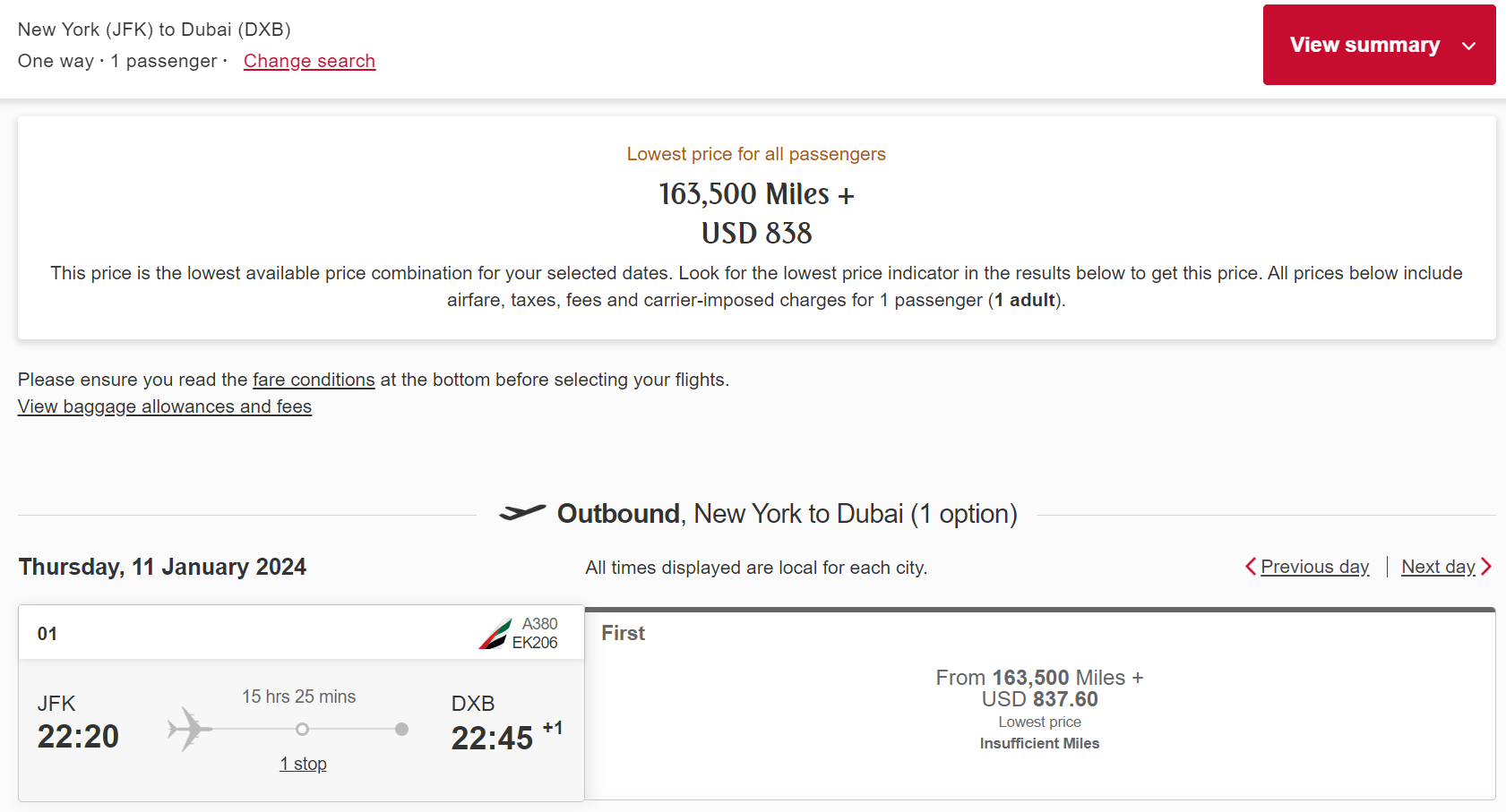 Emirates Award Chart Devaluation (20 Increase) AwardWallet Blog