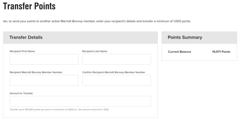 How to Transfer Marriott Bonvoy Points to Another Account