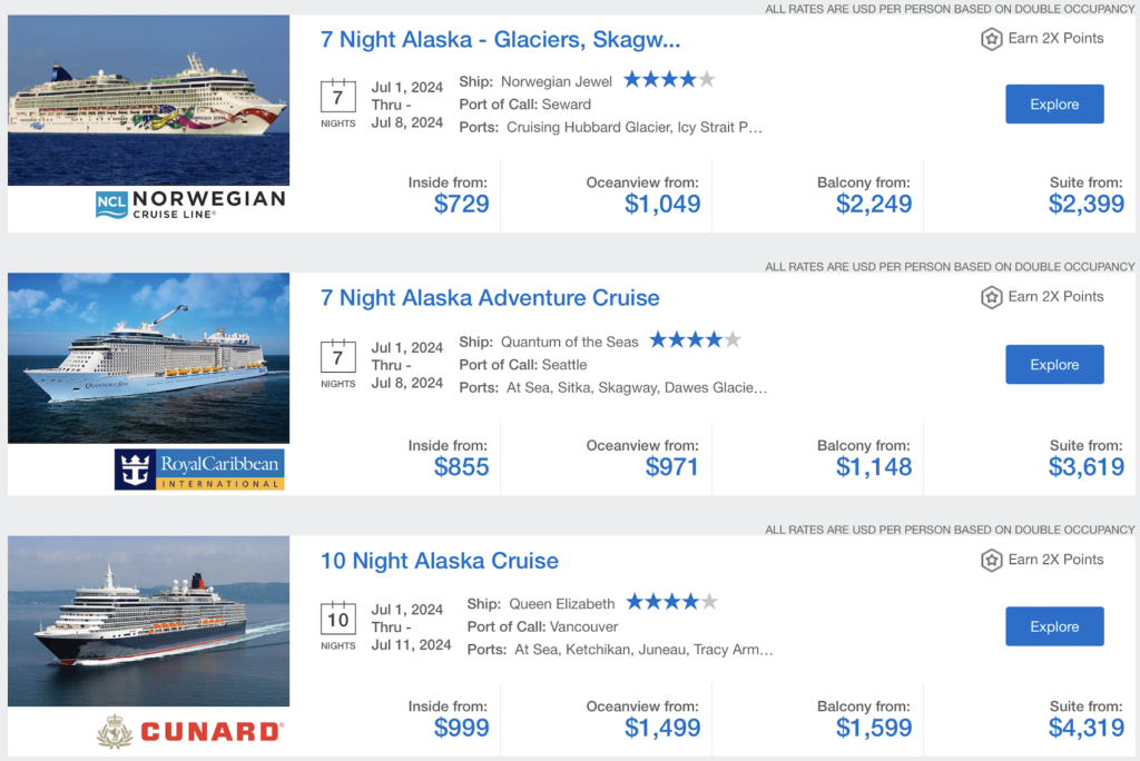 american express cruise privileges program