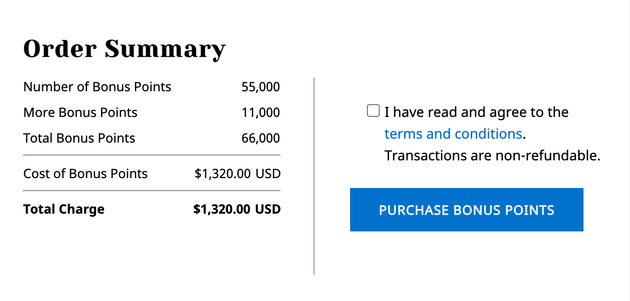 Buy Hyatt Points With a 20 Bonus (2¢ Each)